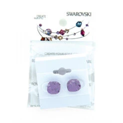 Jerry's 1285 Swarovski Crystal Stud Earrings -Discount skatewear 1285 Amethyst Ppl Swarovski Earrings 600x600 92116.1582052180