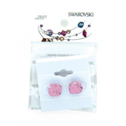 Jerry's 1285 Swarovski Crystal Stud Earrings -Discount skatewear 1285 Crystal Pink Swarovski Earrings 600x600 22710.1582052180