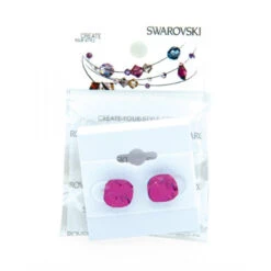 Jerry's 1285 Swarovski Crystal Stud Earrings -Discount skatewear 1285 Fuchsia Swarowski Earrings 600x600 02773.1582052180