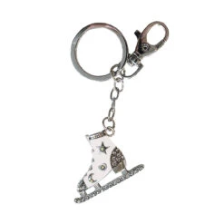 Jerry's 1285 Enamel & Crystal Skate Keyring & Bag Clip -Discount skatewear 1285 White 14153.1681152134